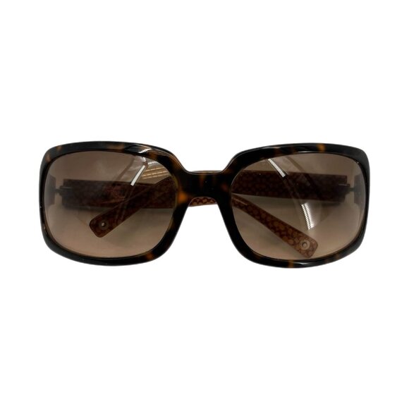 Coach Brown Mia Tortoiseshell Rectangle SunglassesClassic Chic